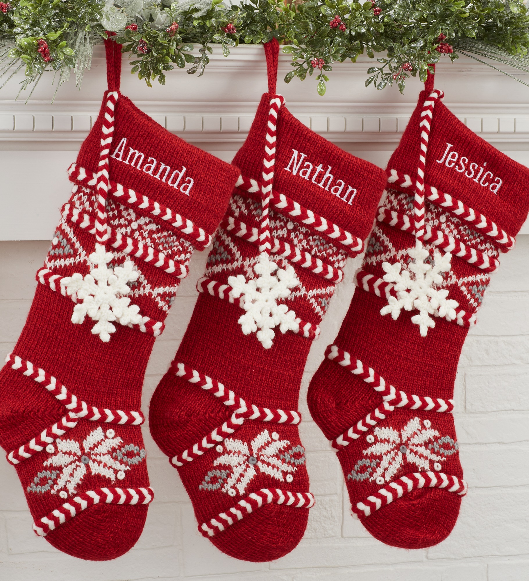 Fair Isle Personalized Christmas Knit Stocking